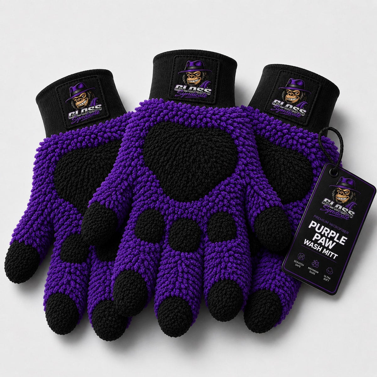 Purple Paw Wash Mitt - Premium Waschhandschuh